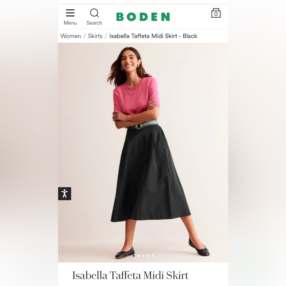 Boden taffeta skirt